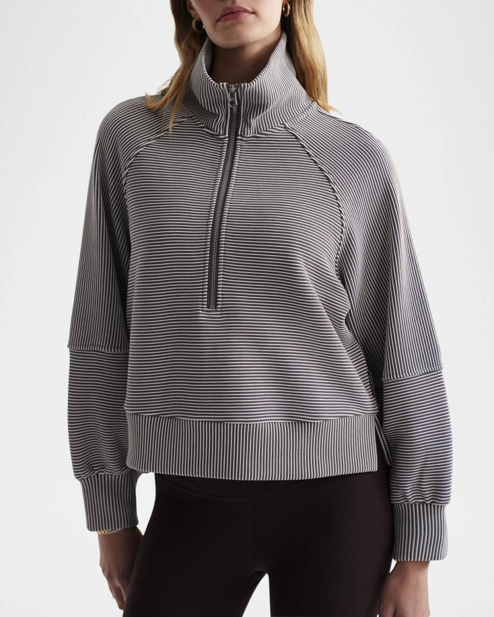 Milano Half-Zip Ribbed Sweatshirt